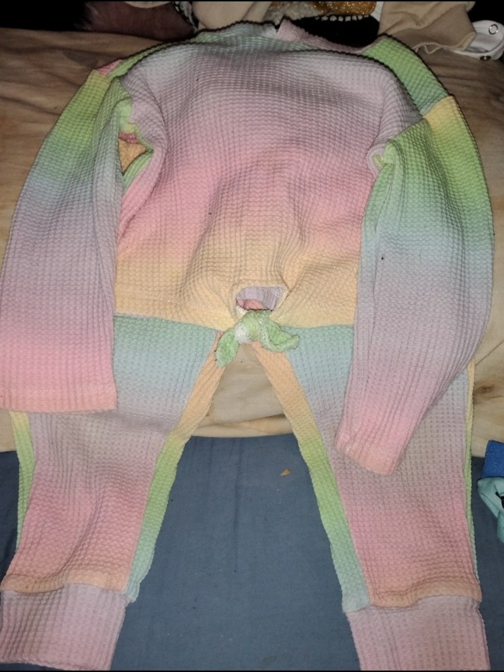 fabkids Toddler Girls' Pastel Knit Hoodie with Matching Sweat Pants